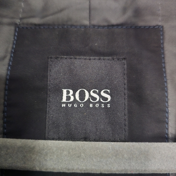 Boss Hugo Boss Charcoal Grey 100% Virgin Wool Coat Neutral - Picture 11 of 15